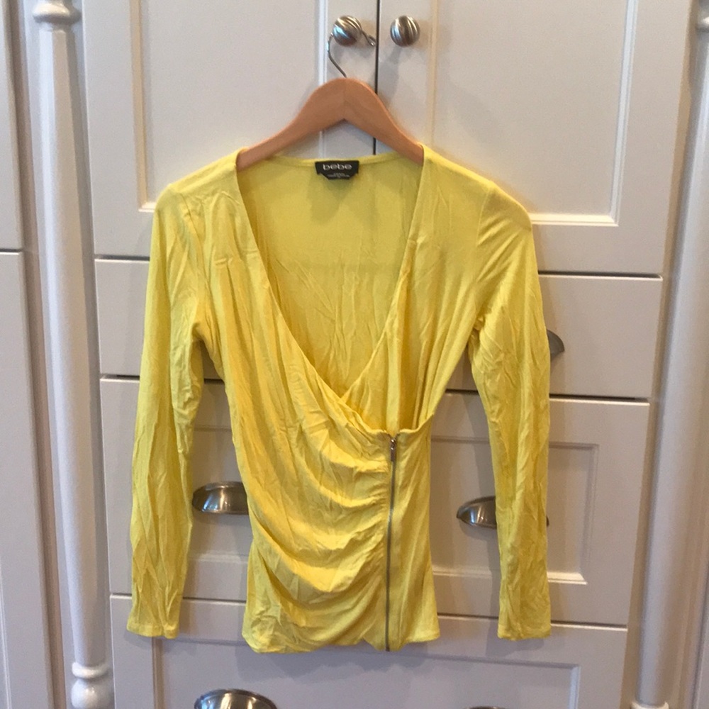 Bebe yellow long sleeve shirt !